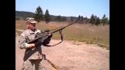 شلیك ایستاده با اسلحه تك تیر انداز 13 كیلوگرمی M107