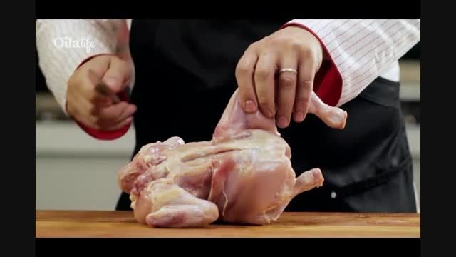جدا کردن ران و سینه مرغ