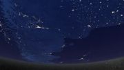 صحنه ی بسار زیبا از کره ی زمین در تاریکی