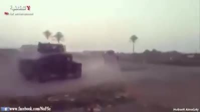 درگیری سنگین خودروهای زرهی گردان های امام علی با داعش