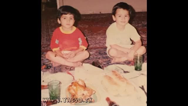 عکس کودکـی یاس در کنار برادرش صابر