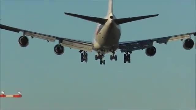 فرود شگفت انگیز بوئینگ 747 در دوسلدورف - JUSTFLY.IR