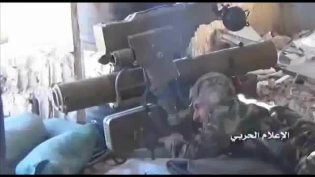 شلیک دقیق موشک ارتش سوریه به محل استقرار تروریست وهابی