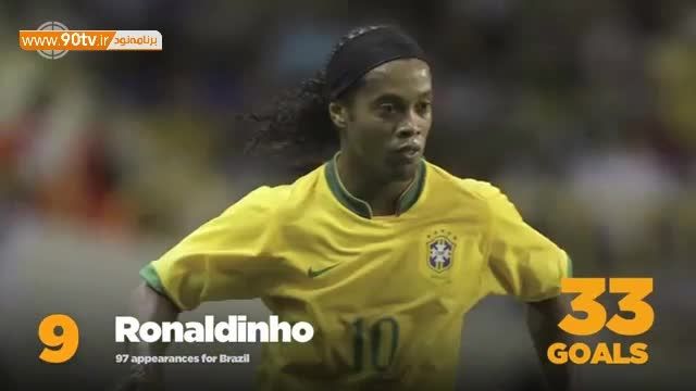 ۱۰ گلزن برتر تاریخ تیم ملی برزیل