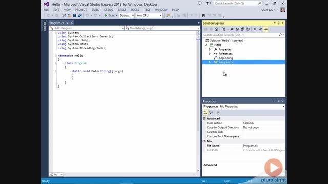 C#F_1.Introduction to C#_9.Hello, Visual Studio