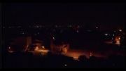 بمباران غزه در شب