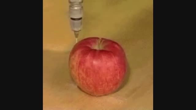 بریدن سیب با فشار آب