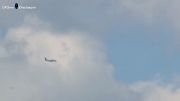 عبور بشقاب پرنده از کنار هواپیما
