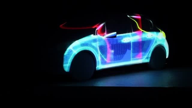 نورپردازی سه بعدی خلاقانه خودرو
