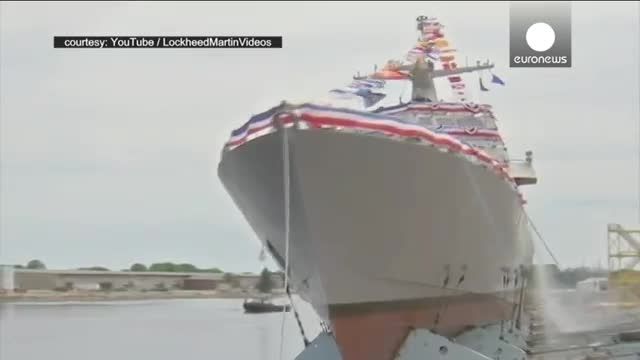 جدیدترین کشتی رزمی آمریکا به آب انداخته شد