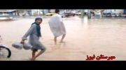بارش باران در مهرستان جاری شدن آب و سیل