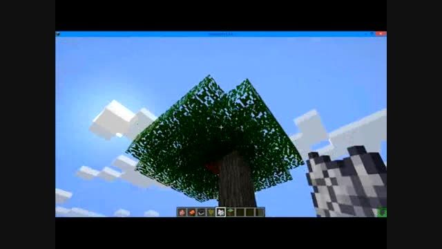 ساخت بلند ترین درخت در دنیای mine craft