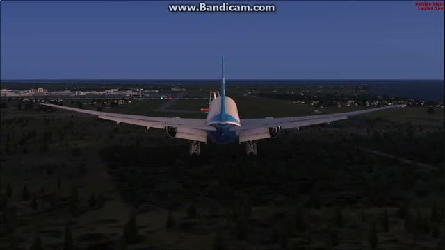 فرود بوئینگ 777 در فرودگاه رم در شبیه ساز پرواز