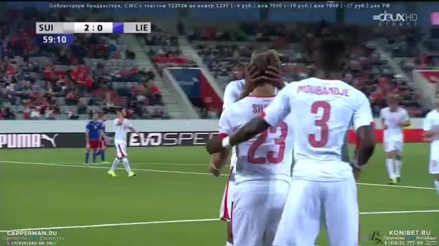 سوئیس 2 - 0 لیختن اشتاین (گل دوم بازی)