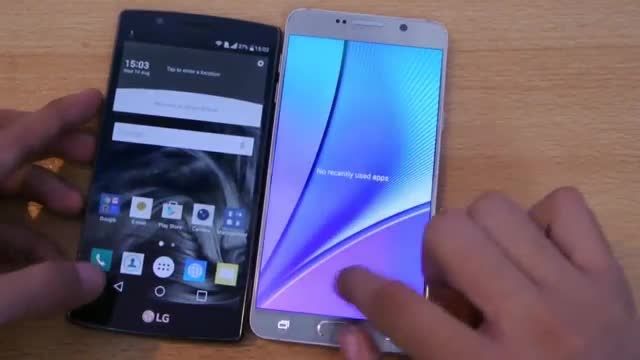 تست سرعت Samsung Galaxy Note 5 vs LG G4