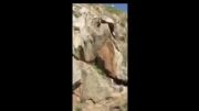 نظر شما درباره پرش این مرد از روی صخره چیست؟!
