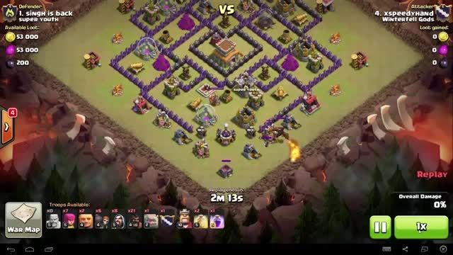 Clash of Clans - TH8 - GoHo - War 79 vs Super Youth- xs