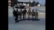 جشن و شادی سربازان ارتش سوریه در میدان جنگ