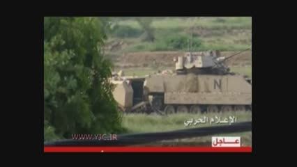 لحظه هدف قرار دادن نفربر ارتش عربستان توسط نیروهای یمنی