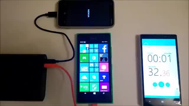 Microsoft DC 34 powerbank charging test