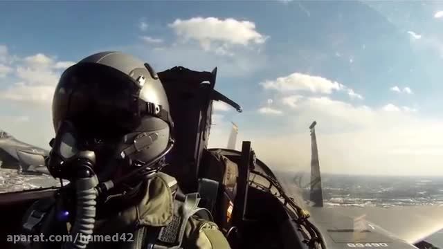 پرواز F-15 آمریکا برفراز پنتاگون