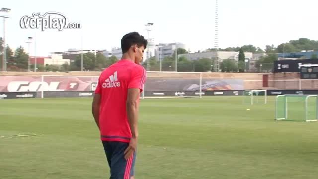 Danilo Barbosa first training with Valencia CF