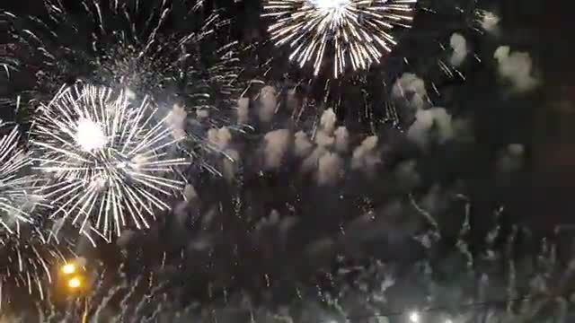 Fireworks on Moscow International Festival Circle Of Li