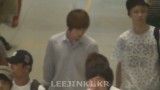 Onew in a sheer shirt + talking to Key @ Incheon Airport (OTW to Thailand)
