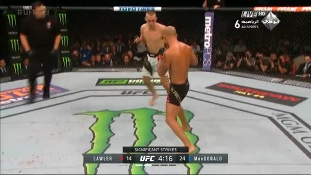 UFC 189 Lawler vs MacDonald 2 - Round 2 - CHAMPIONSHIP