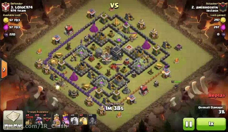 Clash of Clans - TH9 - DragBallon - amirhosein vs lvl90