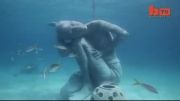 ساخت مجسمه ای 60 تنی خارق العاده در زیر دریا