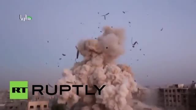 یک انفجار بزرگ در سنگر گروه های تروریستی داعش سوریه