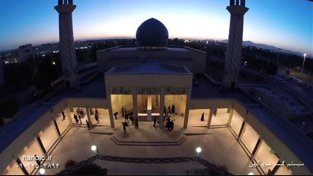 تصویر برداری هوایی از مسجد دانشگاه شهید باهنر کرمان
