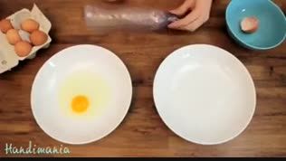 جدا کردن زرده تخم مرغ از سفیده