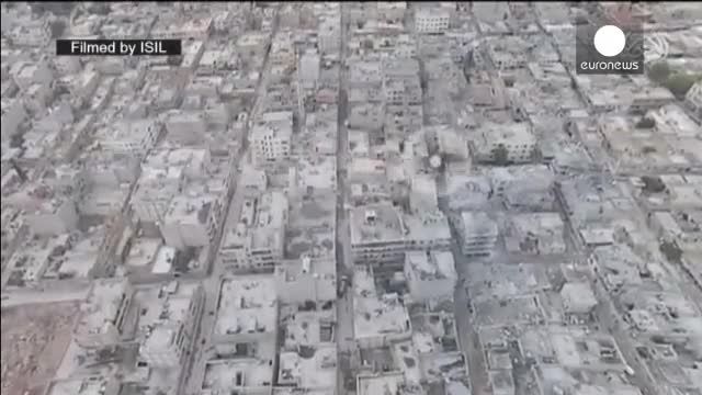 فیلمی که توسط پهپادهای داعش از کوبانی گرفته شد!!!