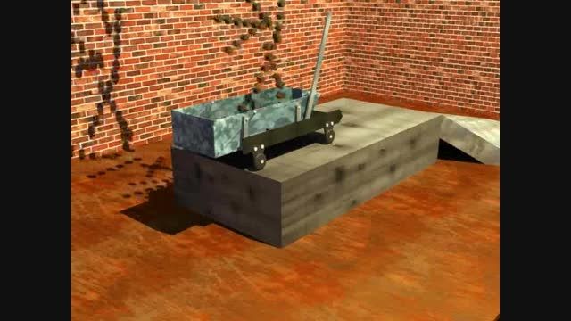 انیمیشن شبیه سازی گاری برای حمل گندله ها با 3ds max
