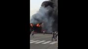 فیلم دیده نشده از لحظات اولیه سقوط هواپیما در تهران