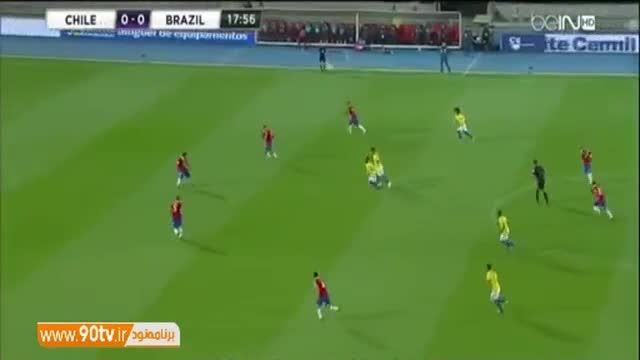 خلاصه بازی: شیلی ۲-۰ برزیل