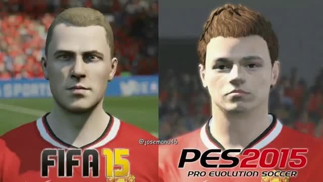 FIFA 15 VS PES 2015 (مقایسه چهره بازیکنان منچستر یون...