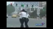 جدال پلیس های زن در چین هنگام مأموریت