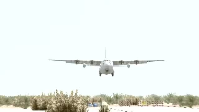 فرود در باند کوتاه هواپیمای هرکولس C-130 شبیه ساز الماس