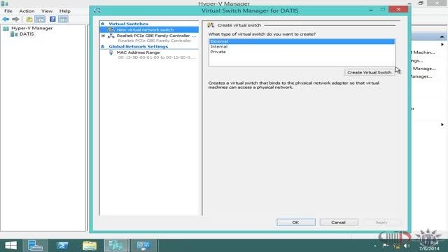 آموزش ویندوز سرور 2012 - کار با Virtual network manager
