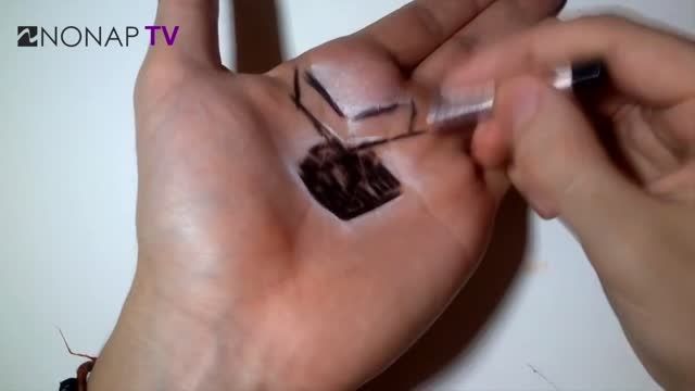 | طراحی سه بعدی بسیار جالب بر روی دست | NONAP TV |