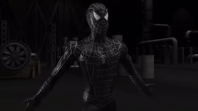 انیمیشن مرد عنکبوتی مبارزه با ونوم بالباس سیاه