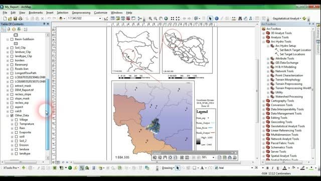 آموزش ایجاد گزارش منطقه ای در GIS