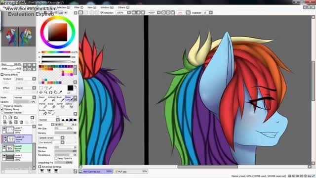 MLP: Rainbowdash and two sides