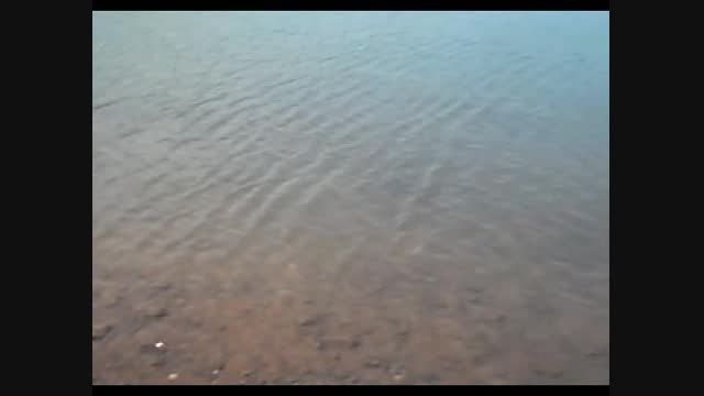 صحنه آهسته(اسلو موشن)سنگ در آب