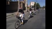 گزارش تصویری آغاز سفر دوچرخه سواران جوان خویی به مشهد مقدس