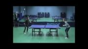 پینگ پنگ بازی کردن دختران امریکایی