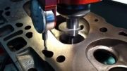 Valve seat being machined for larger valve